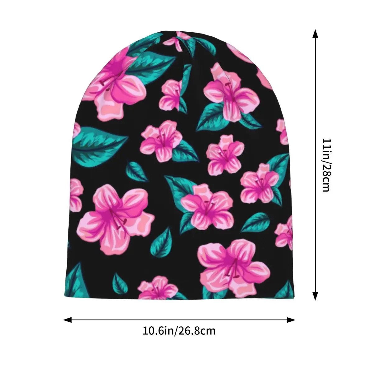 Tropical Floral Beanie Hats Hawaiian Flower Skullies Beanies Kpop Thermal Elastic Men Caps Spring Design Vintage Bonnet Hats