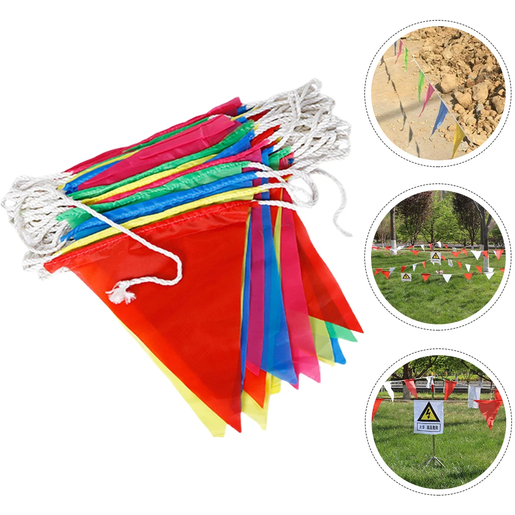 

Triangles Waterproof PVC Flag Flagging Banner Warning Flags Polyester Safety Marking