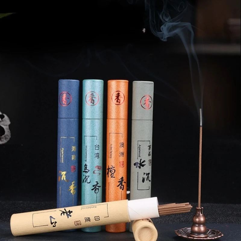 10.5cm Short Sandalwood Agarwood Incense Sticks - Long-lasting Natural Handmade Fragrance for Meditation, Yoga, Home, Zen Temple