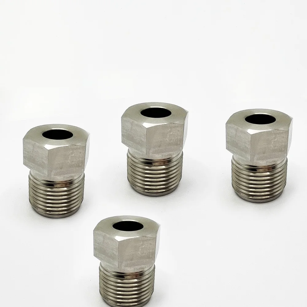 Water Jet Parts Stainless Steel Valve Nut For Nozzle Tube Pure Waterjet Cutting Head Pneumatic Valve Gland Nut 49894249 BV701184