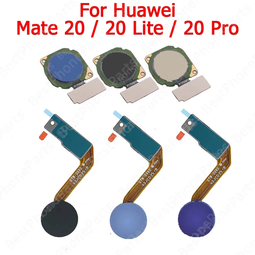 

Гибкий кабель датчика отпечатков пальцев для Huawei Mate 20 Lite Mate20 Pro, сканер отпечатков пальцев, сенсорное меню, замена кнопки возврата