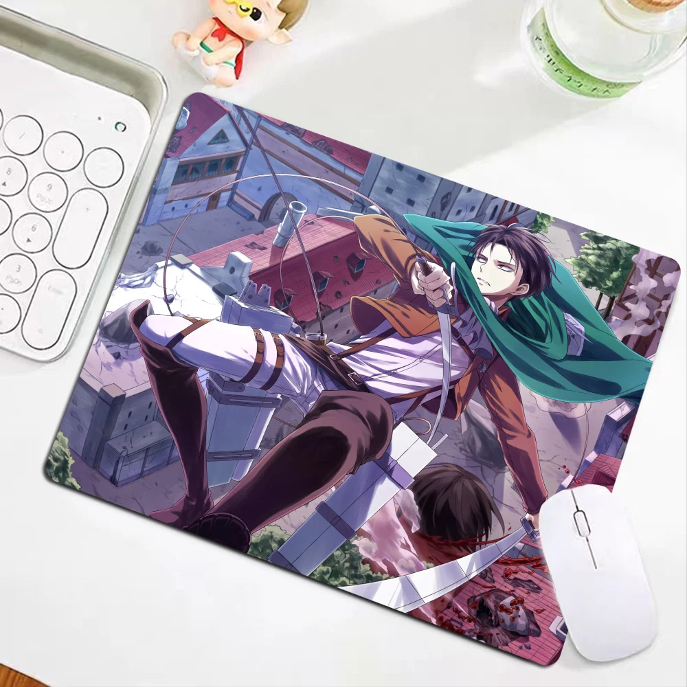 Anime Attack-On-Titan Levi-Ackerman Mousepad 25x29cm Small Office Computer Desk Mat Table Keyboard Big Mouse Pad Laptop Cushion