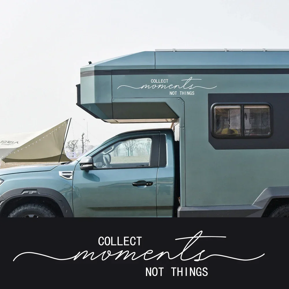 Collect Moments Not Things Car Stickers Rv Motorhome Camper Trailer Decor Vinyl Decals Auto Parts Exterior Styling Accessories