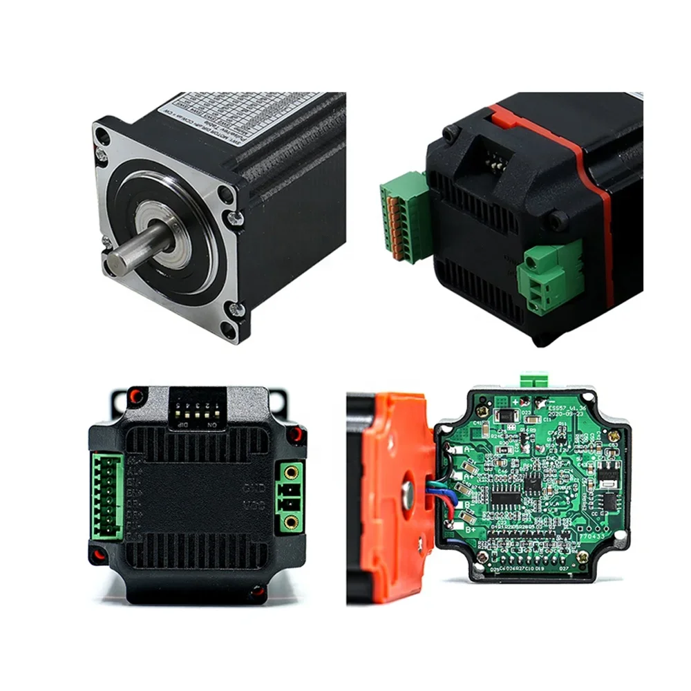 HLTNC Closed Loop 1.8degree 2phase NEMA 23 57mm 24V 3A 3N.m Electric  DC Hybrid Integrated All-in-one Machine for Cnc