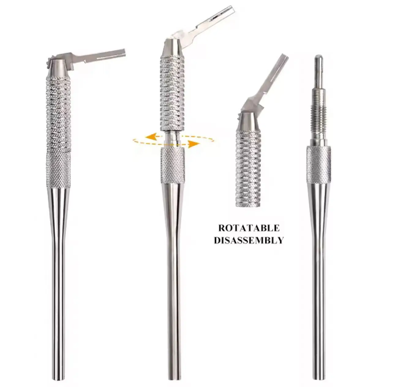 Adjustable 180° Scalpel Handle Stainless Steel Rotatable Surgical Operation Knife Handle Oral Implant Tools