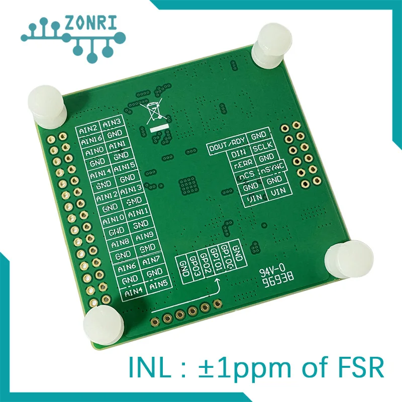 Módulo ADC de un solo extremo, diferencial de 8 canales, 24Bit, 250Ksps, 16 canales, AD7175-8