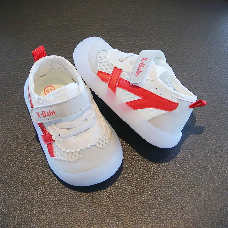 Baby Boys Girls Breathable Mesh Toddler Shoes Jelly Soft Bottom Comfortable Non-slip Casual Small White Mesh Shoes