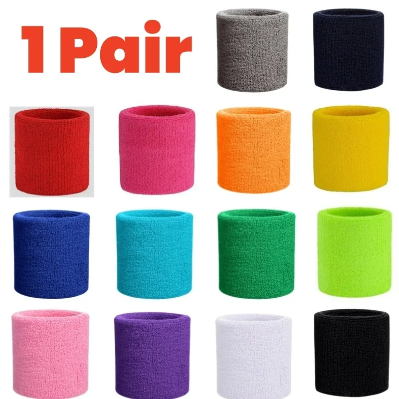 Cotton Fitness Run Sweatband Gym Wristband Sport Bracers Sweat Towel Wrist Support Band Cuff Tennis Wrist Guard Protector Strap