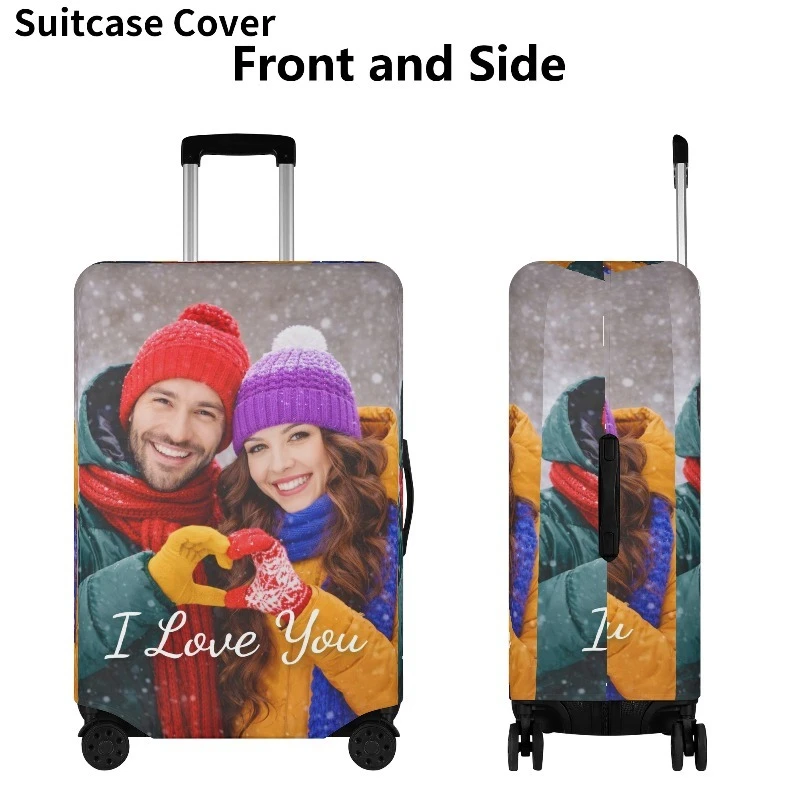 Custom Luggage Covers—Featuring Personalized images and Text—are Machine-Washable and Stretchy. They Make the Perfect Gift 3