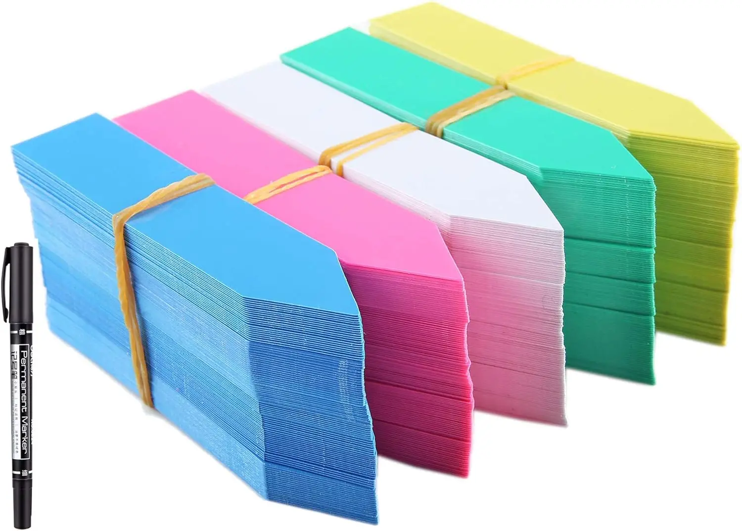 

1000 шт. пластиковых этикеток для растений 4 дюйма, водонепроницаемые маркеры для питомников в 5 цветах для легкой идентификации растений