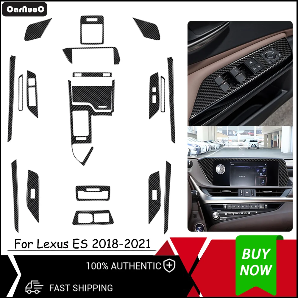 

For Lexus ES 250 300 350 260 2018-2021 Imitation Carbon Fiber Car Interior Upgrade Kit