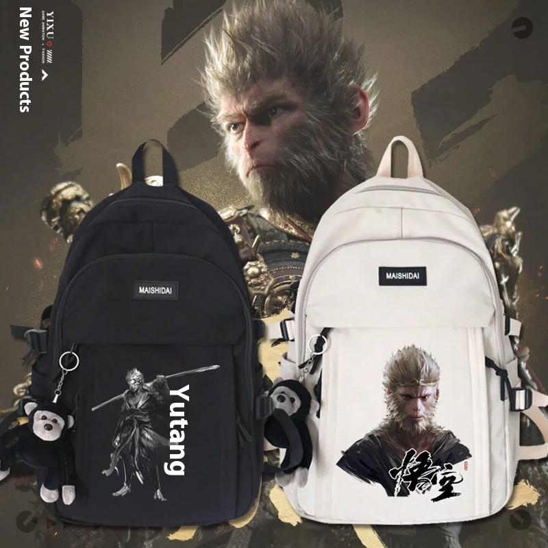 Black Myth Wukong Game High Quality Qi Tian Da Sheng Peripheral Same Style Student Backpack Male And Female Backpack Kids Gift