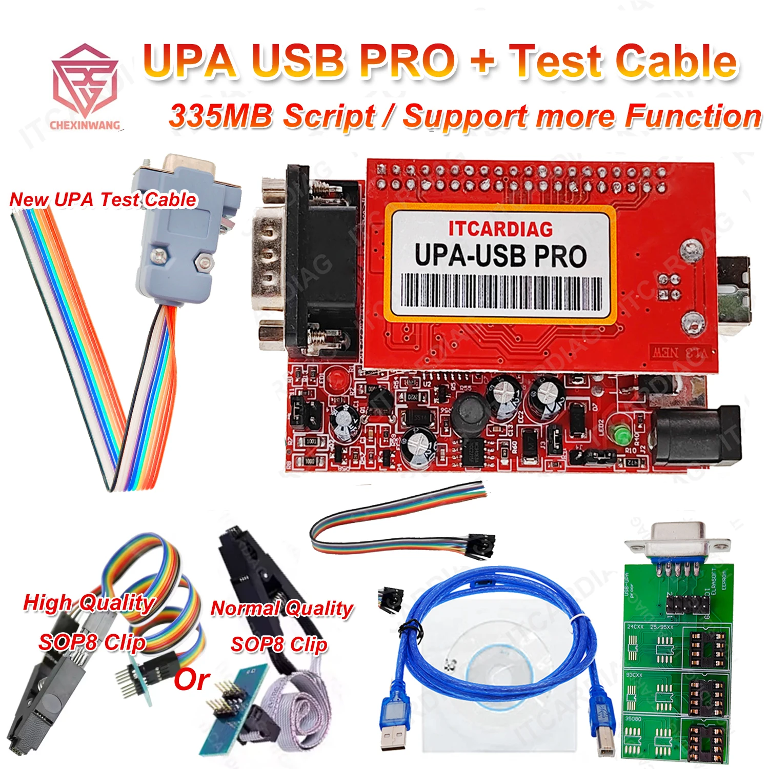 

Высокое/ночное качество SOP8 SOIC8 Clip Full Script UPA-USB V1.3 SN:050D5A5B ECU Chip Tuning Upa Usb Programmer для Windows 7/10