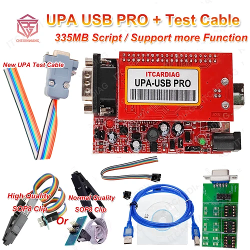 Alta/Normal calidad SOP8 SOIC8 Clip escritura completa UPA-USB V1.3 SN:050D5A5B Chip ECU sintonización Upa programador Usb para Windows 7/10