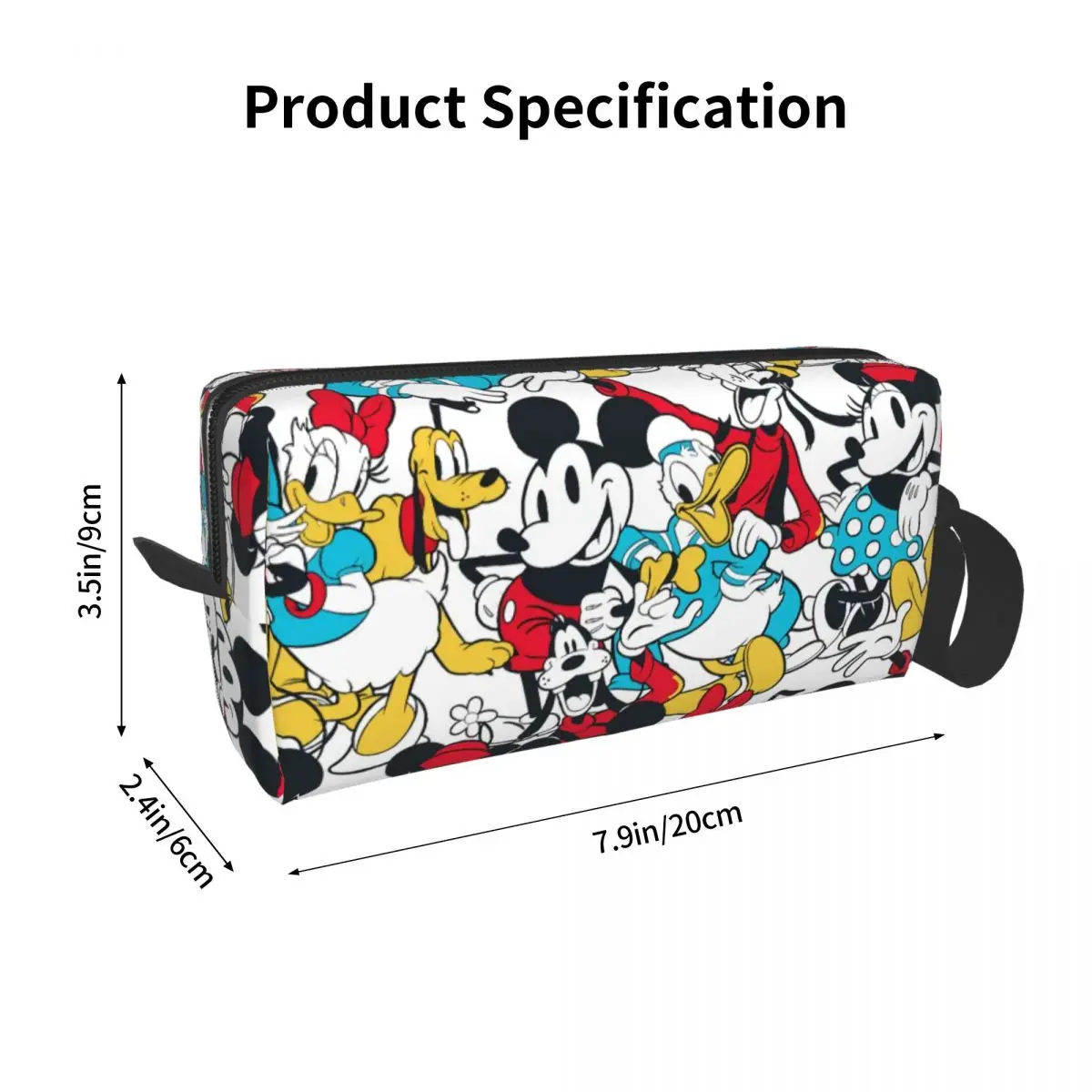 Custom Mickey Mouse Donald Duck Cartoon Travel Cosmetic Bag per le donne Makeup Toiletry Organizer Lady Beauty Storage Dopp Kit