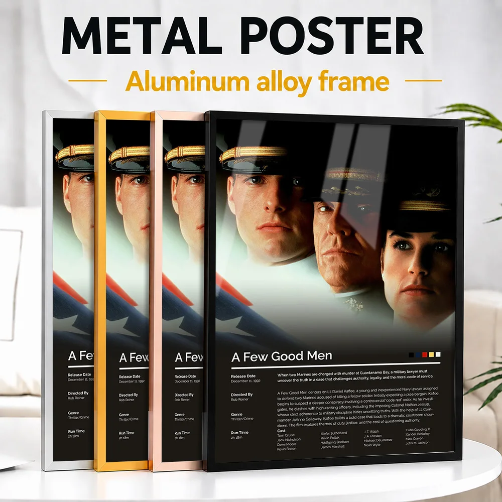 A Few Good Men Movie Framed Aluminum Metal Poster Customized Screen Tribute Wall Art Designed For Theater And Collector Gift