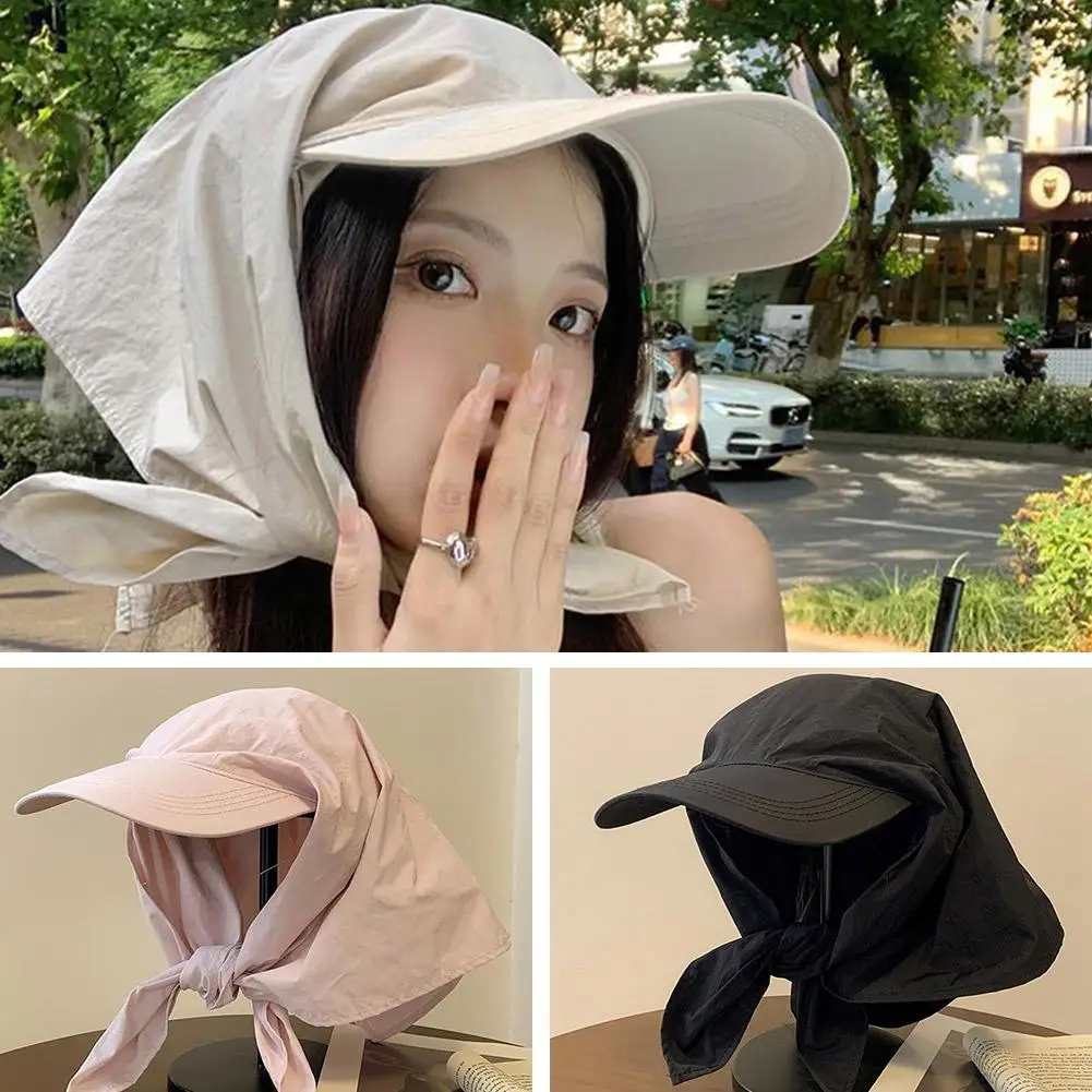 Quick-drying Strap Screen Headscarf Caps For Women Spring And Summer New Outdoor Camping Portable Duck Bill Hat U4x5