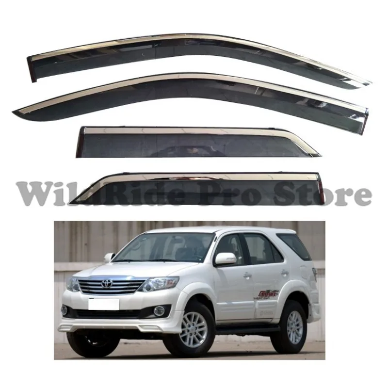 1 set for Toyota Fortuner Runner 2015 2017 rain shield stainless steel crush proof