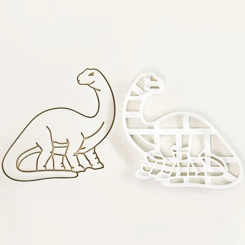 4 Cortadores de Galletas de Dinosaurios, Diseños de Brachiosaurus, Tiranosaurio Rex, Triceratops y Estegosaurio para Fiestas de Cumpleaños Infantiles, Navidad