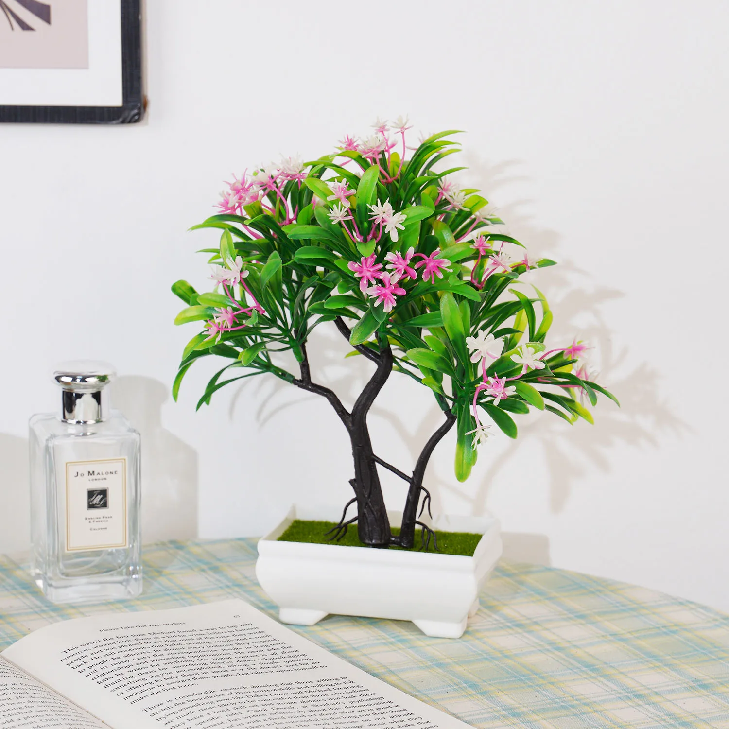 Simulated plant potted plants indoor green plants Fake Flowers Office Table Potted for Desktop Home Garden decoration