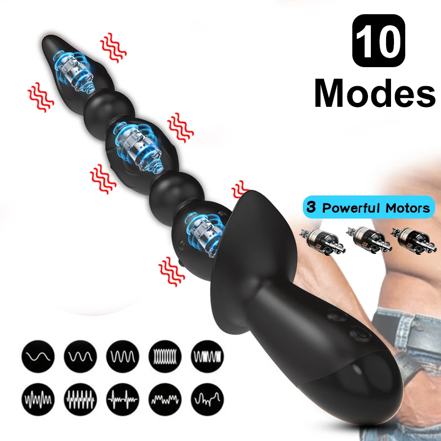 

Anal Beads Bullet Vibrator Butt Plugs Male Prostate Massager Vibrating Buttplug Masturbation Female Anus Sex Toy For Men Women