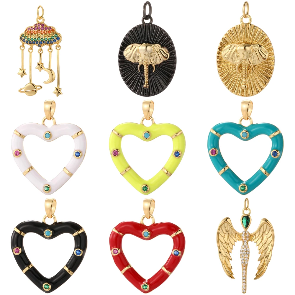 

Cute Heart or Jewelry Making Supplies Gold Color Animals Dijes Diy Earrings Bracelet Necklace Accessories Excellent Quality