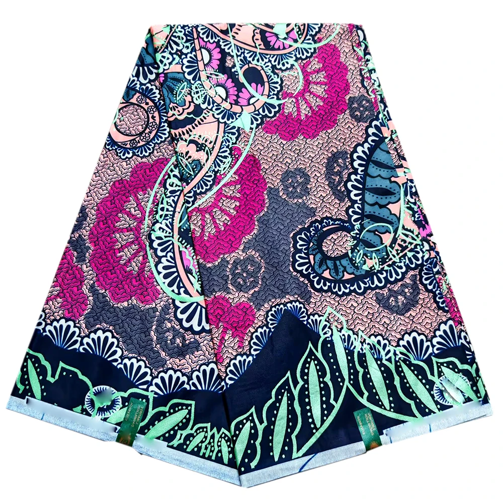 Recién llegado, tela satinada tributo de alta calidad, tela de algodón brillante con cera africana, textil para Pagne africano