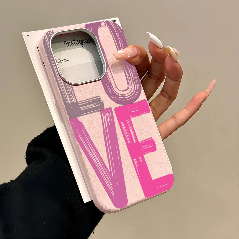 Minimalismus LOVE Buchstaben Hülle für iPhone 16 15 Pro Max Hüllen iPhone 17 11 12 13 ProMax 14 15 16 Plus 8 XS XR Stoßfeste TPU Abdeckung – Detail 11