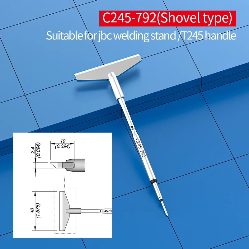Imagem -03 - Ferro de Solda tipo pá Ponta de Solda C245 Compatível com Jbc T245 Qualidade Superior C245752 776 792 913 914 949