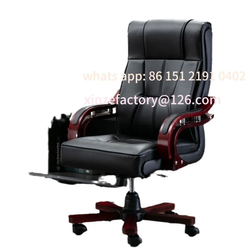 تخصيص كرسي للرئيس الجلود مستلق كرسي من الخشب الصلب تدليك المنزل رفع كرسي الكمبيوتر مكتب الفصول الدراسية
