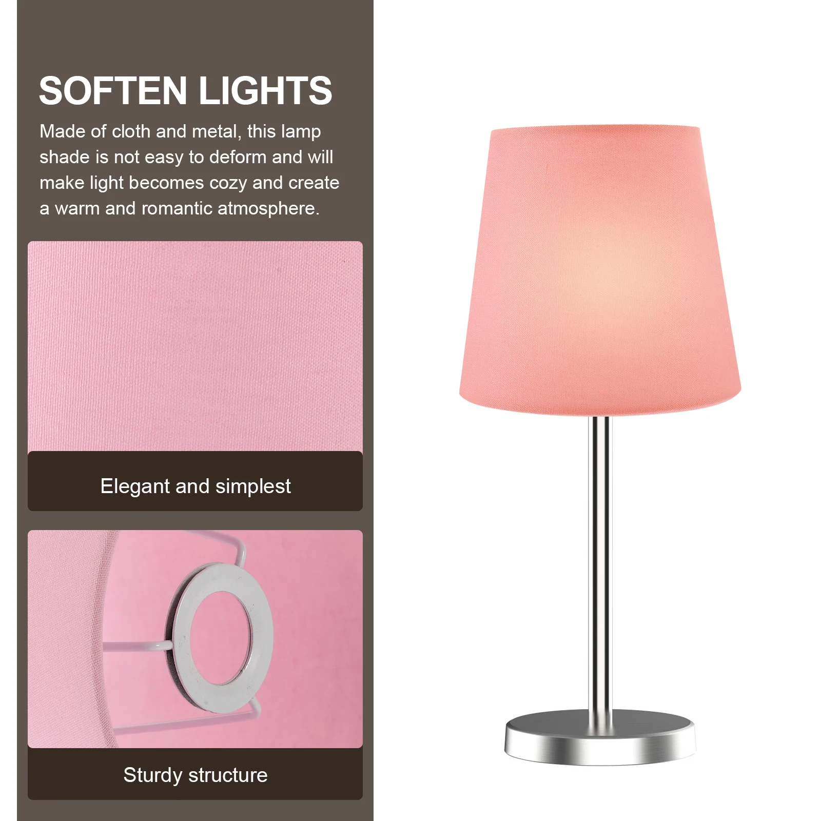 

Lampshade Light Covers Accessory Round Fabric Shades Cloth Lampshades for Table Pendant Floor