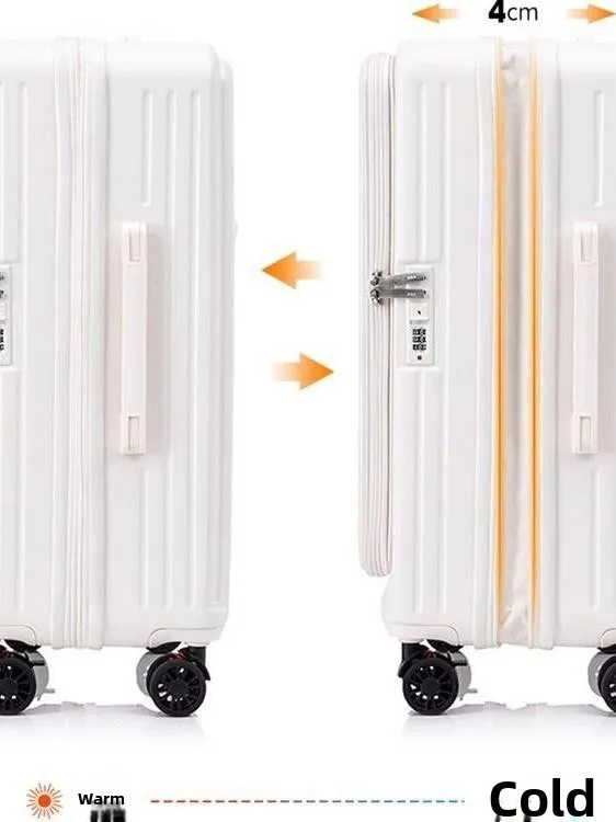 High Quality Expandable Side Opening Luggage Bag with Password Lock Multi-Functional Carry-On Suitcase Lightweight Waterproof