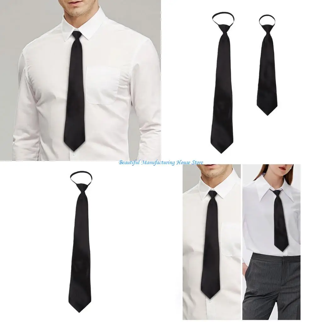 

E56A Instants Necktie Mens Professional Polyester Silk Business Event Accessory