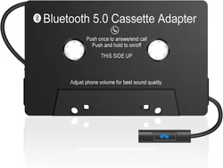 Bluetooth 5.0 Cassette Receiver,Tape Audio Adapter, Tape Desk Player for Listening Mobile Phone Music and Car Voice,Hands Free