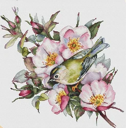 Flowers and birds 18CT 16CT 14CT Unprinted Top Quality Cross Stitch Kits Embroidery Art DIY Handmade Needlework Home Decor