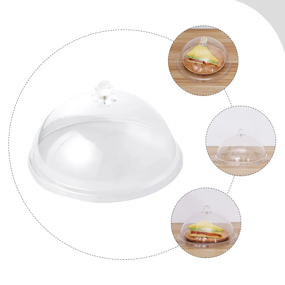 

Transparent Food Cover Acrylic Cake Lid For Kitchen Storage Baking Dessert Bread Snack Display Protection Round Dish Plate