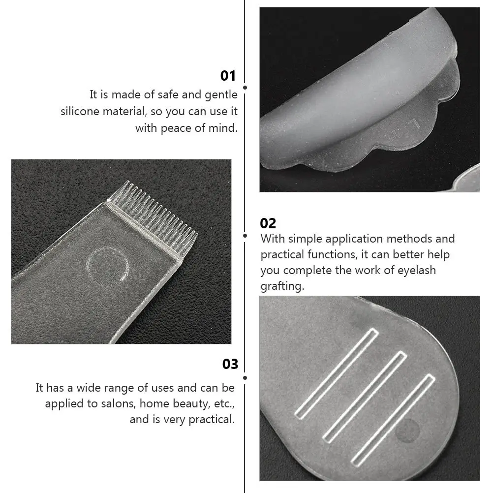 

1 set 1 Set Pad Graft Accessories Kit Silicone False Eyelash Aid For Grafting Tool Makeup Prop Salon Home Use Eyelash Pads