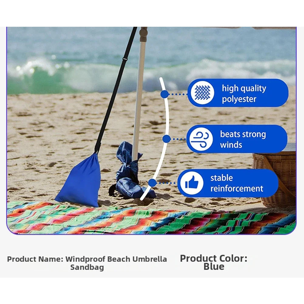 For Canopy Leg Sandbag 44x37cm 80g Polyester for Beach Umbrella Sand Anchor Bag Compatible with Outdoor Tents Shade Structures