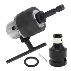 3/8inch Drill Chuck Adapter Chuck Drill with 1/4 Inch Quick Change Shank and 1/2Inch Adapter for Impact Guns Drill Bit Adapter