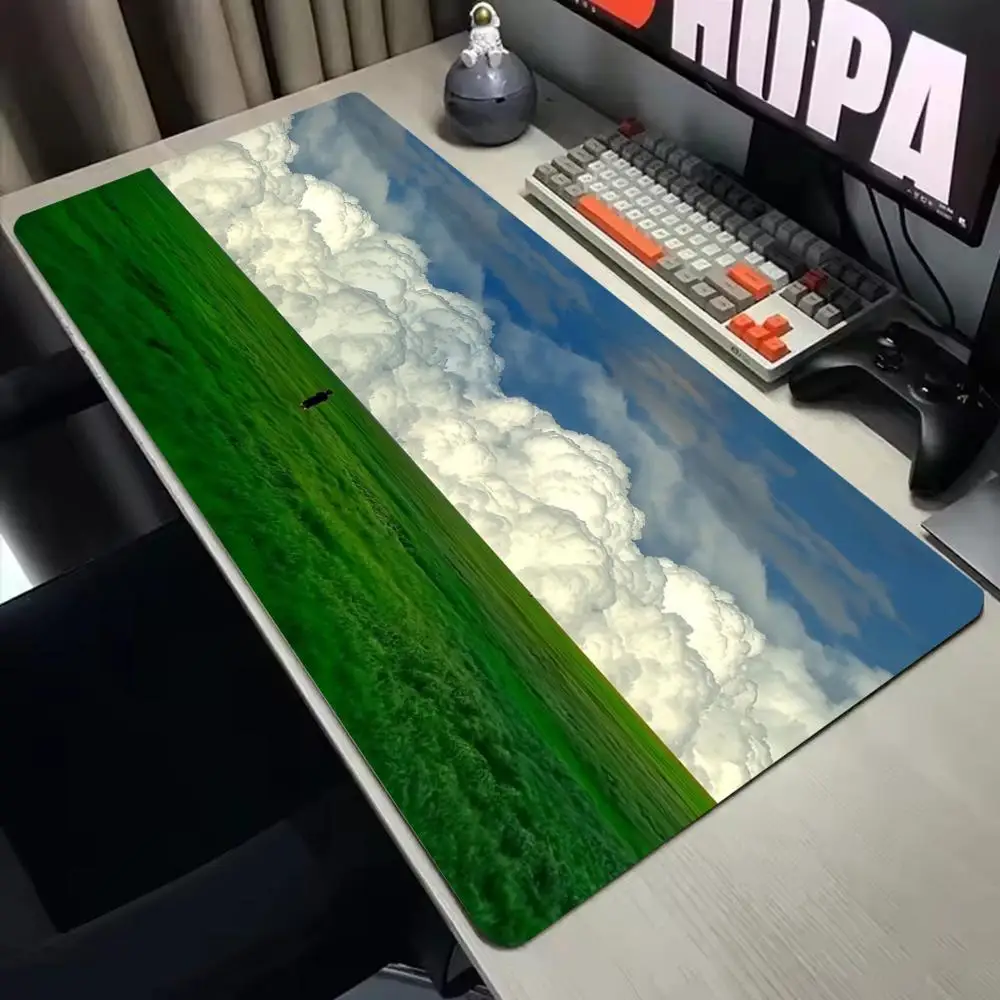 لوحة ماوس المراعي والسحابية متعددة الحجم غير قابلة للانزلاق لوحة ماوس الألعاب الرياضية الإلكترونية حصيرة الماوس لعبة لوحة المفاتيح الميكانيكية XXL حصيرة مكتبية #4