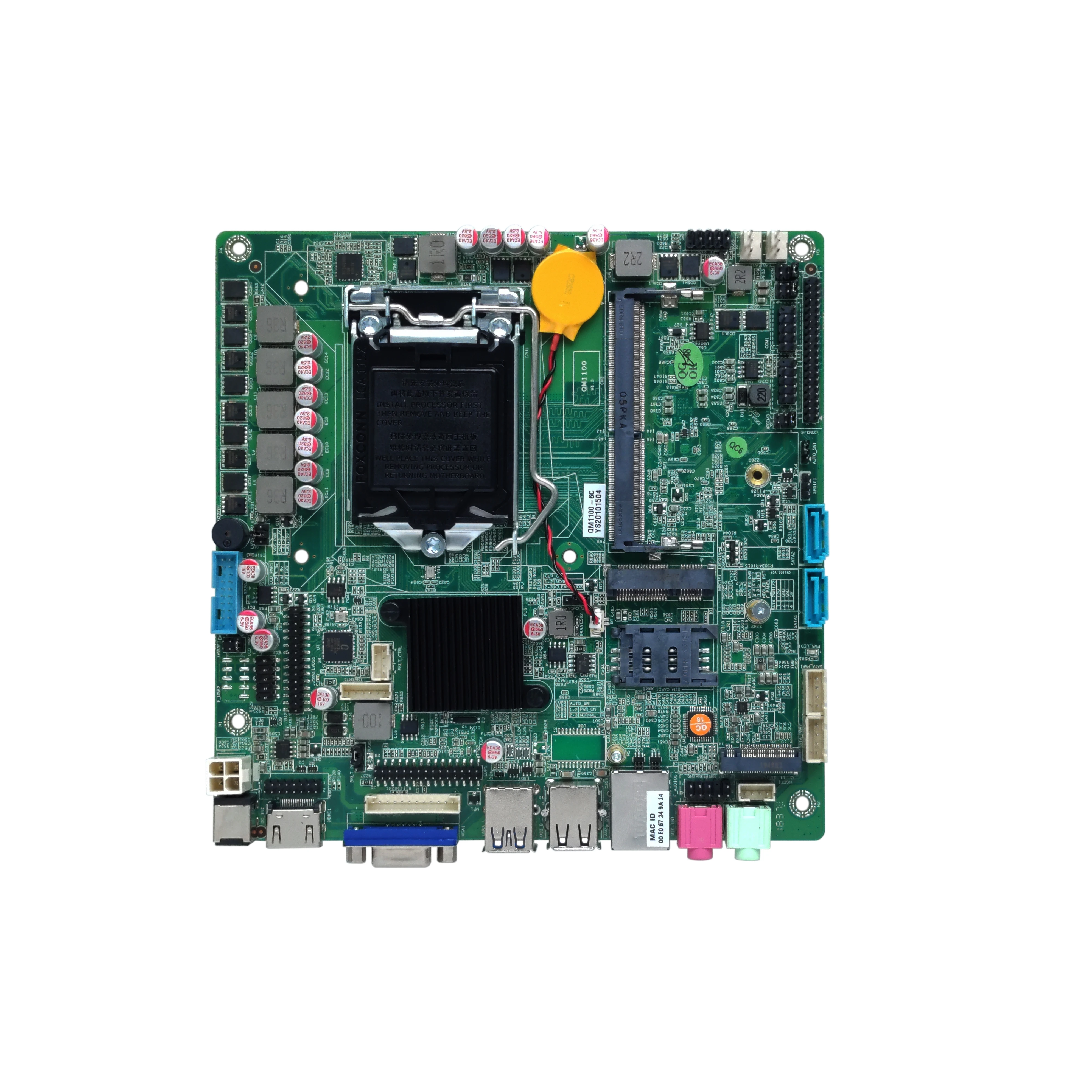 NEW Motherboard Lga 1155 1151 Skylake Kaby Lake H110 Chipset With Realtek 8111F Support SATA3.0 SSD or HDD for Computer