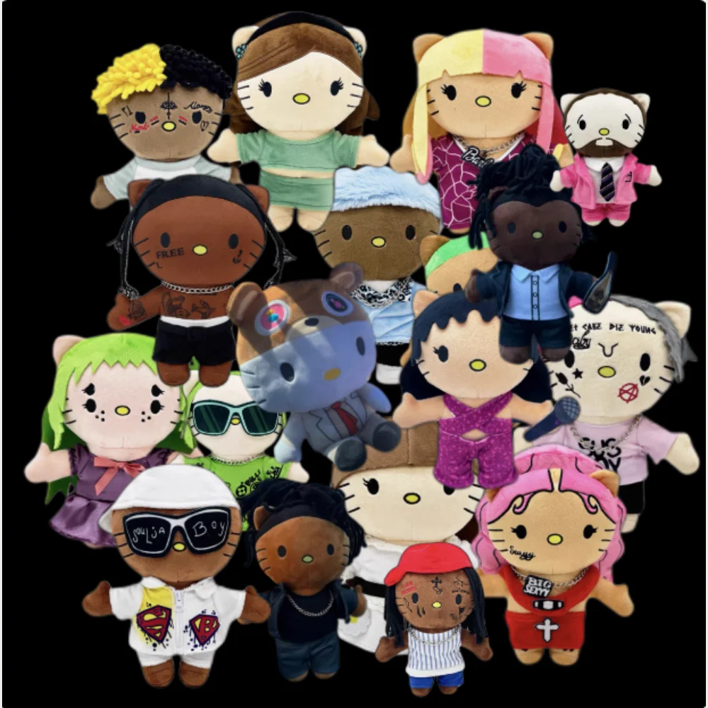 

Hello Kitty Ken Carson Rapper Trippie Taylors Plush Toy Doll with Clothes Stuffed Soft Plush Toys Fans Collect Gifts