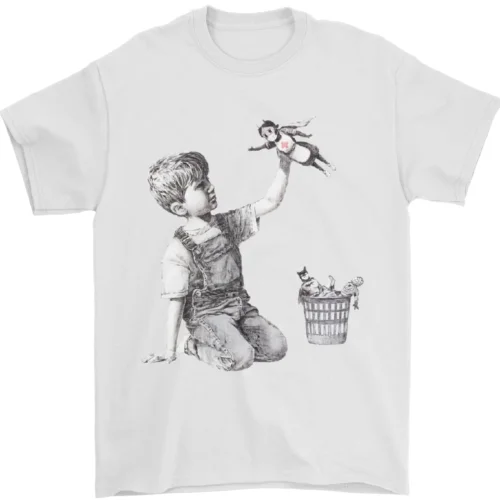 Banksy NHS Nurse Superhero Mens T-Shirt 100% Cotton