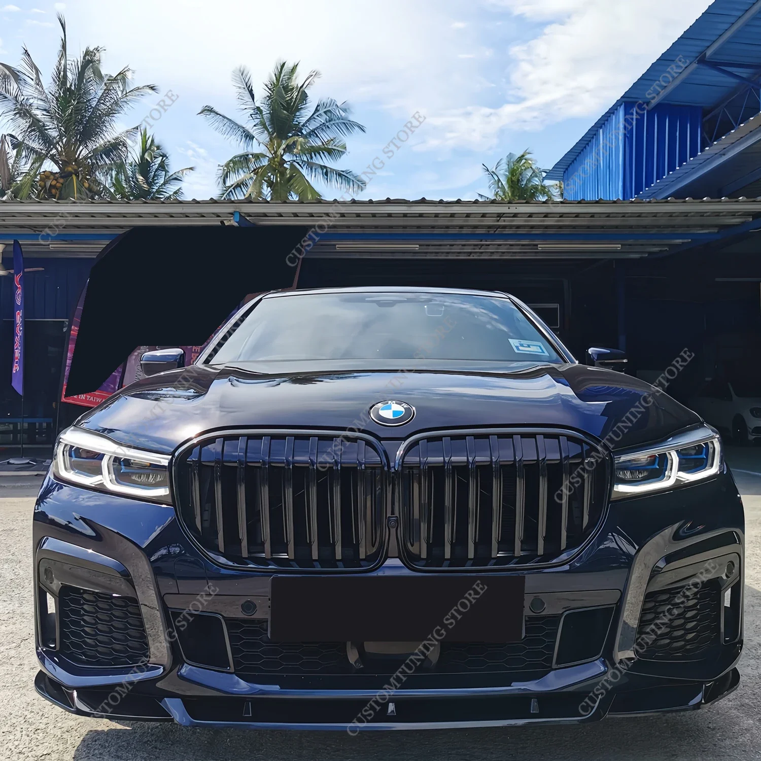 Gloss Black MP Style Front Bumper Splitter Lip Spoiler For Bmw G11 G12 740i 750i Li M760Li M Sport 2019-2022 Facelift  Bodykits