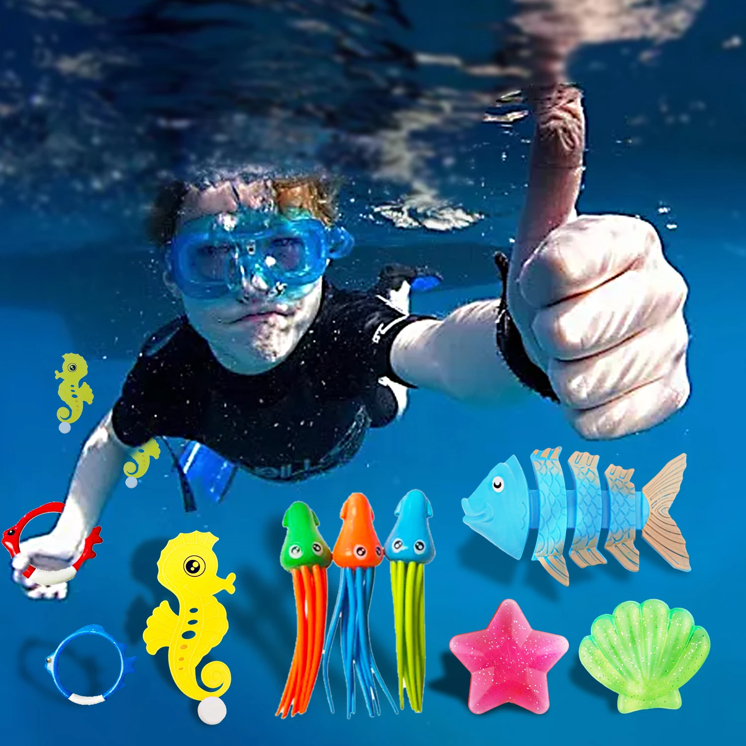 Summer diving toys, children's water play, snorkeling, gemstones, male and female parent-child swimming training, torpedoes