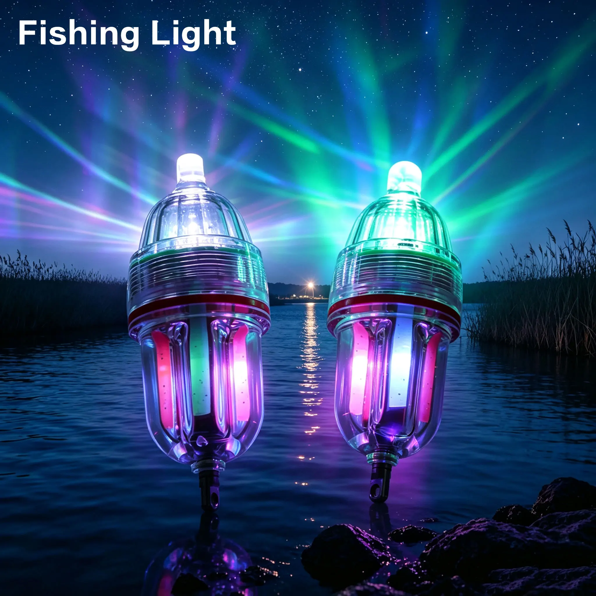 1 PC Mini LED Fishing Light Attractor Deep Drop Submersible Underwater Flashing Green White Marine Sea Fish Attracting Lamp