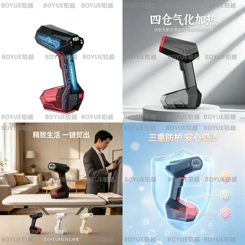 Portable Handheld Steam Iron for Clothes Mini Electric Garment Steamer Wet Dry Pressing Machine Household Travel Fabric Care
