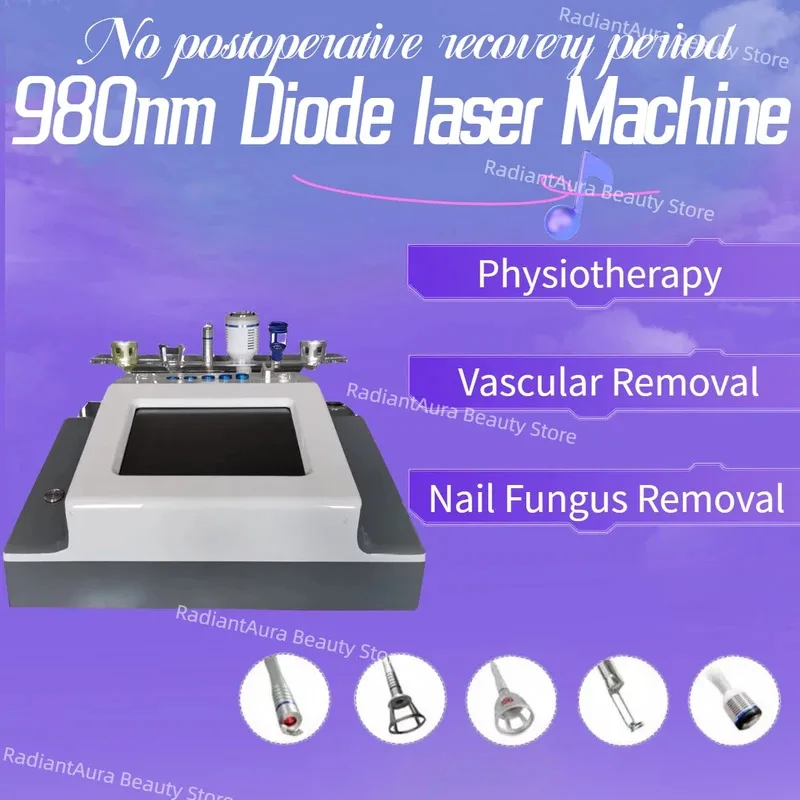 

2/4/5 In 1 980nm Diode Laser Machine Nail Fungus Treatment Spider Veins Vascular Removal Skin Rejuvenation Beauty Device