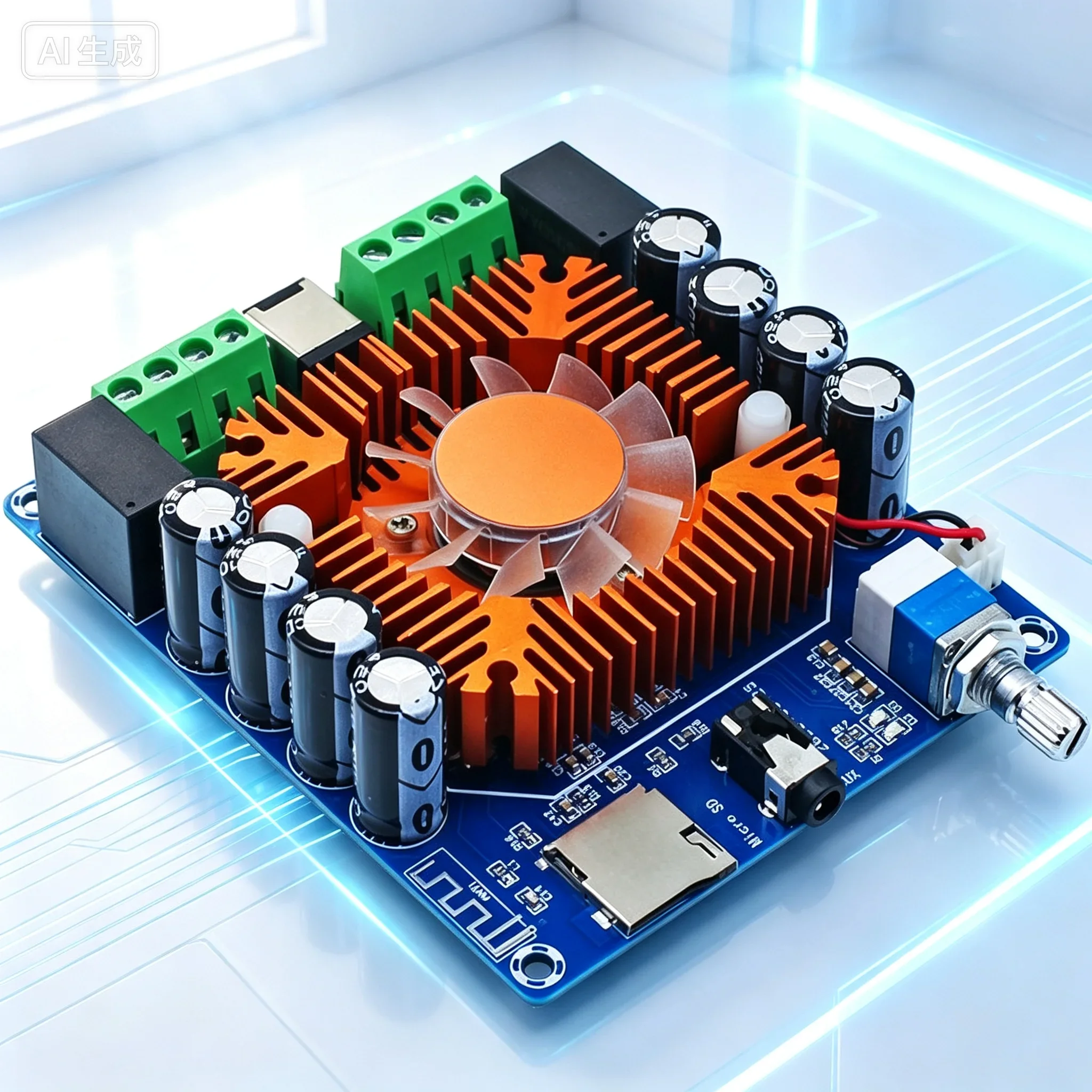 for DC12V Car Speaker Bluetooth Digital Amplifier Board 4*50W High‑Power TDA7388 Audio Amplifier Module