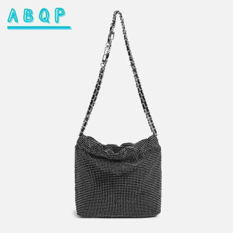 New Diamond-encrusted Women's Bag Luxury Brand Diamond-encrusted Dinner Party Women's Shoulder Messenger Bag Shiny Women's Bag